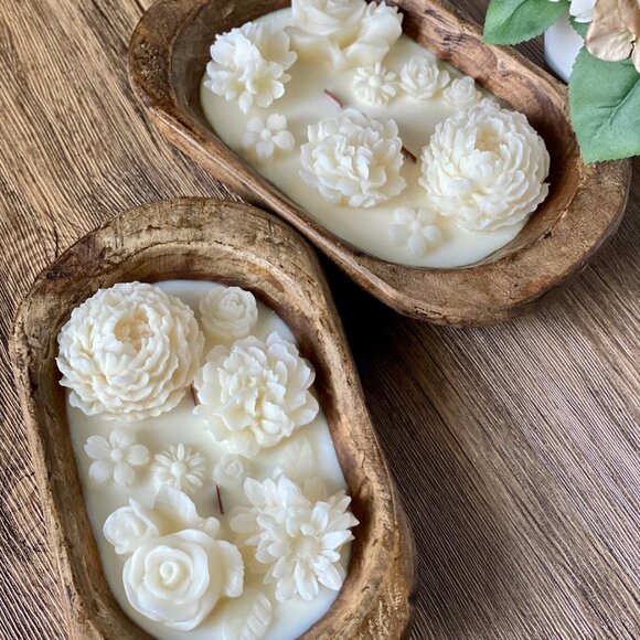 Botanical Garden Scented Dough Bowl Candle - Picture 3 of 5